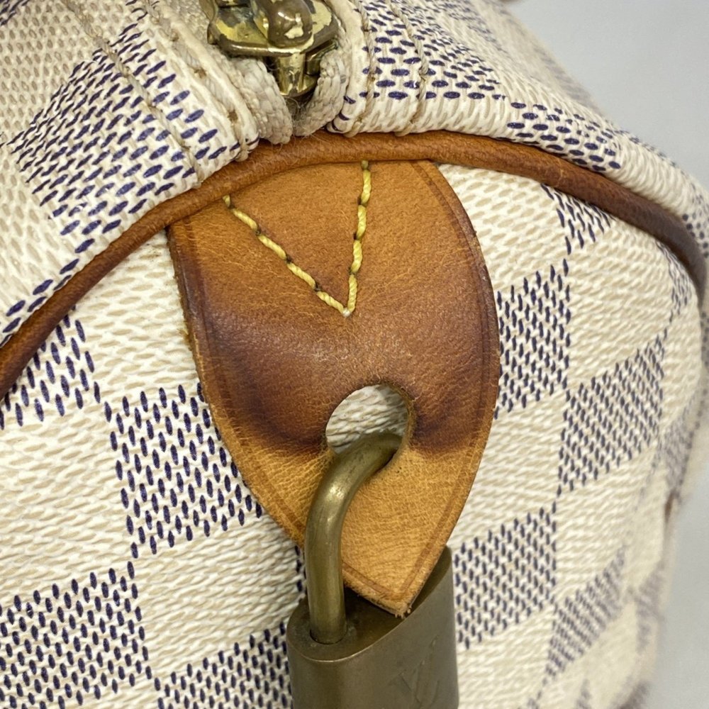 LOUIS VUITTON White Damier Speedy 25 Bag - Picture 11 of 16